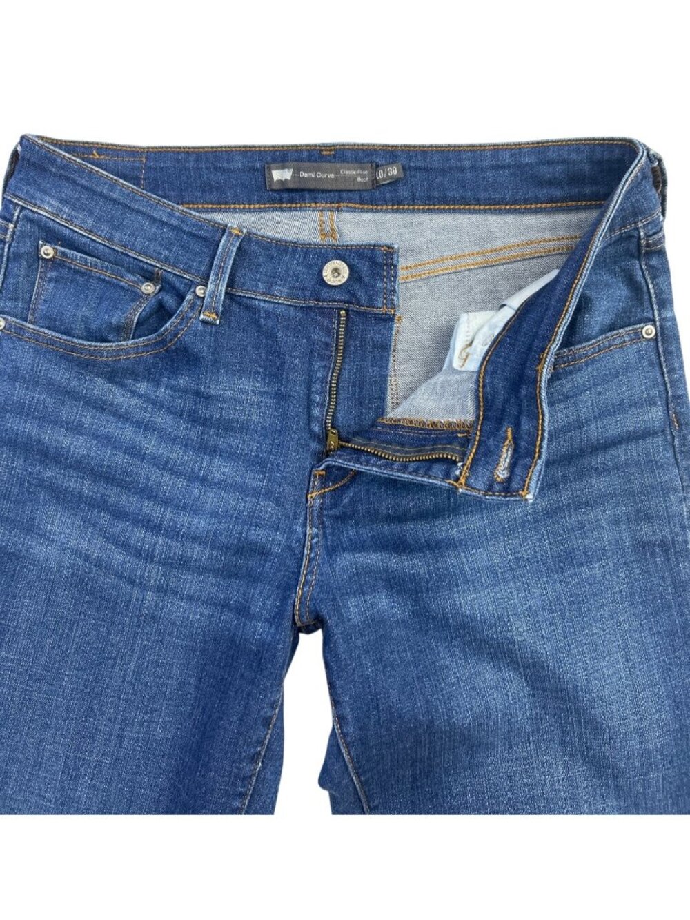 Levi's Demi Curve Bootcut Jeans Women's 10/30 Medium Wash Stretch Denim Y2K - Picture 8 of 12